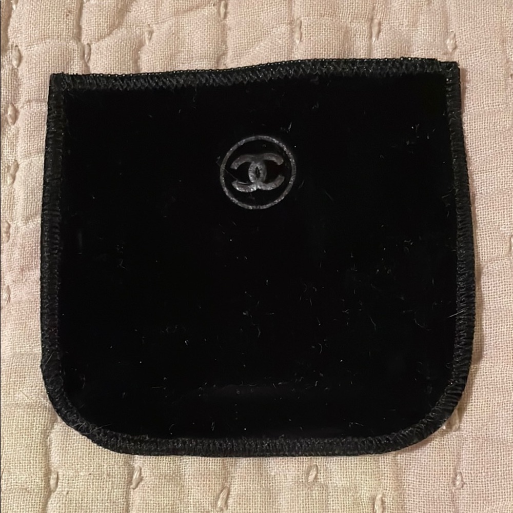 Chanel Black Velvet Accessory Pouch